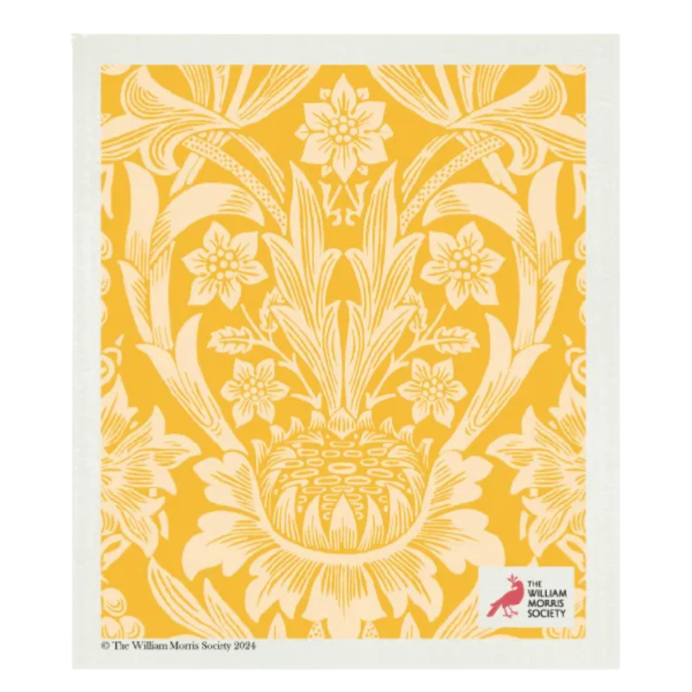William Morris Swedish Dish Cloth Sunflower Yellow 20cm