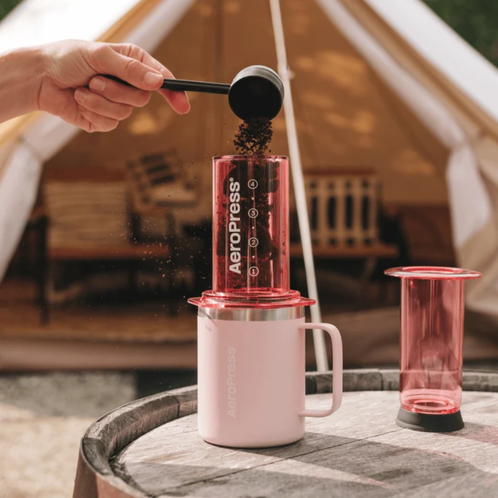 Aeropress Stainless Steel Travel Mug 295ml Pink (4)