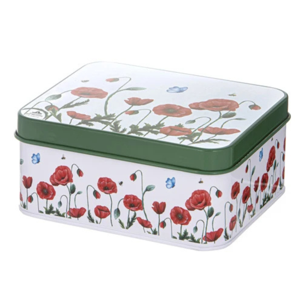 Ashdene Poppy Fields Biscuit Tin
