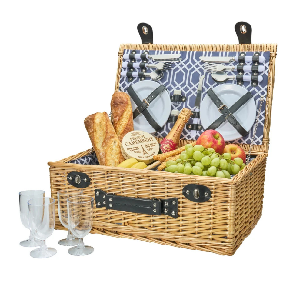 Avanti4 Person Picnic Basket Wicker (2)