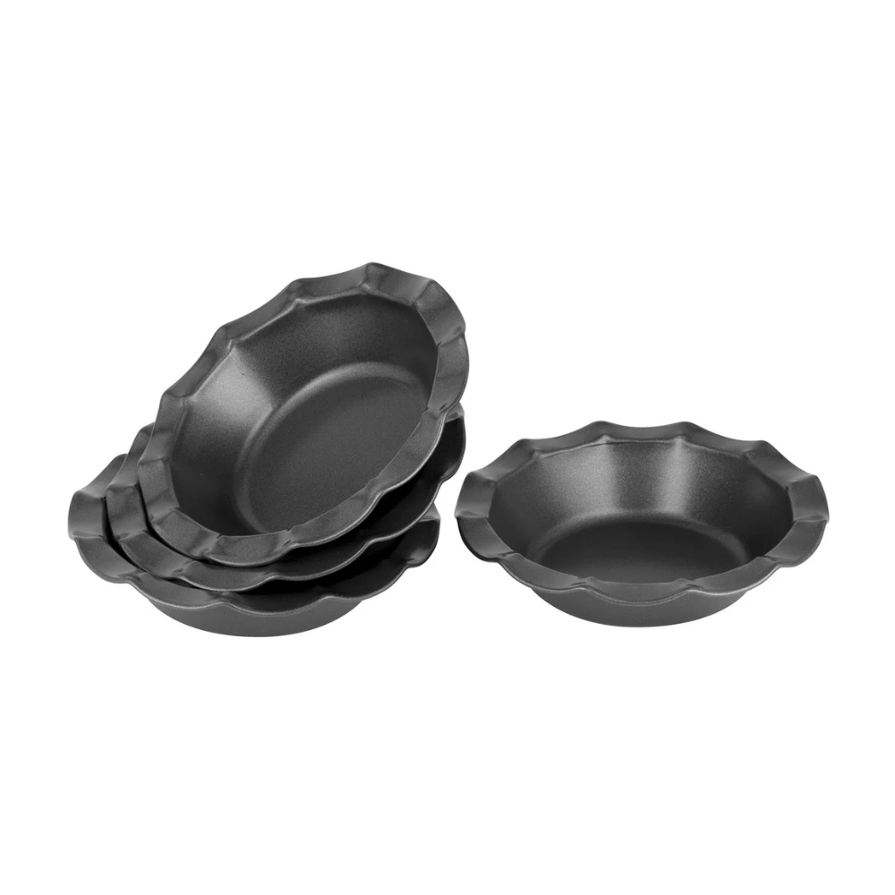 Bakemaster Fluted Pie Dish 13cm Set of 4 (1)