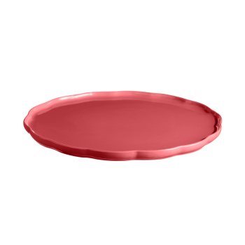Emile Henry Madeleine Round Serving Platter Rose Candy 31cm