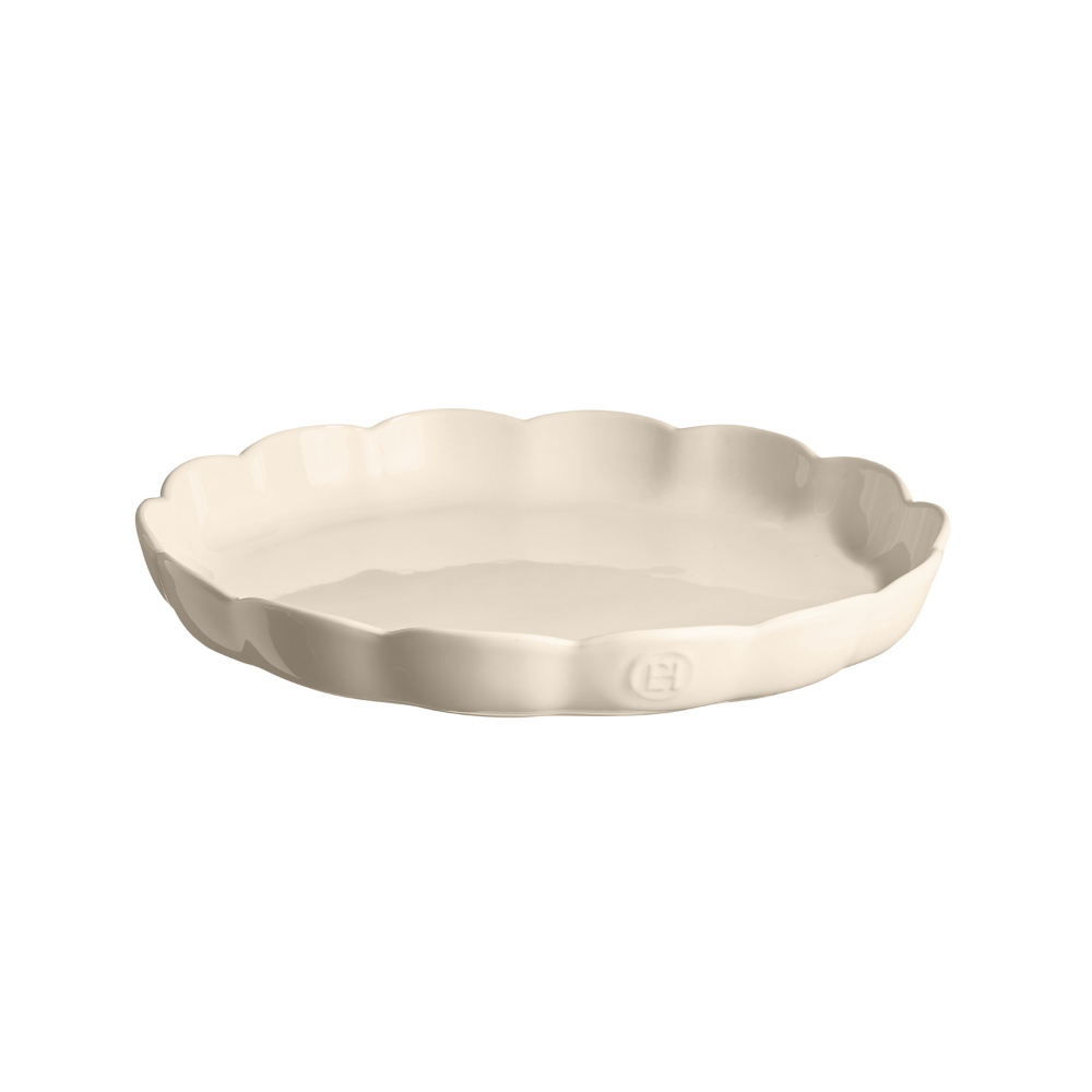 Emile Henry Madeleine Round Tart Dish Clay 31cm (1)