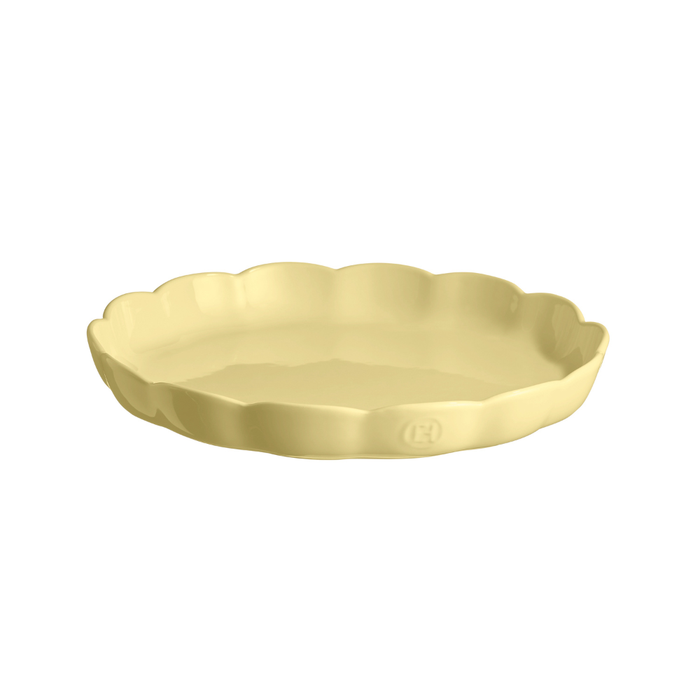 Emile Henry Madeleine Round Tart Dish Vanilla 31cm (1)
