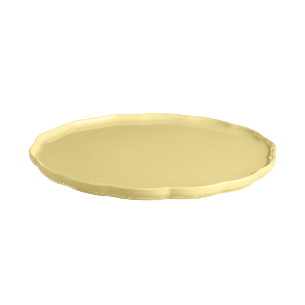 Emile Henry Medeleine Round Serving Platter Vanilla 31cm (1)