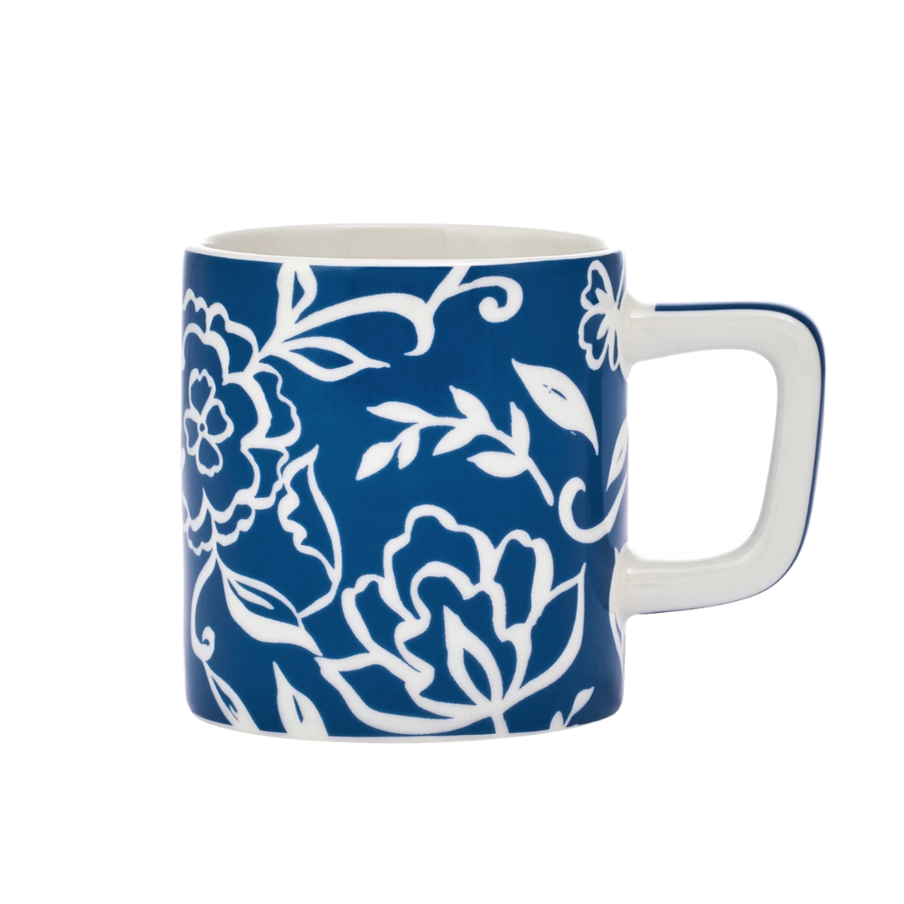 La Cafetière Ceramic Espresso Cup Green Blu Fiorato 120ml (1)