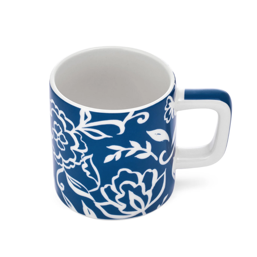 La Cafetière Ceramic Espresso Cup Green Blu Fiorato 120ml (2)
