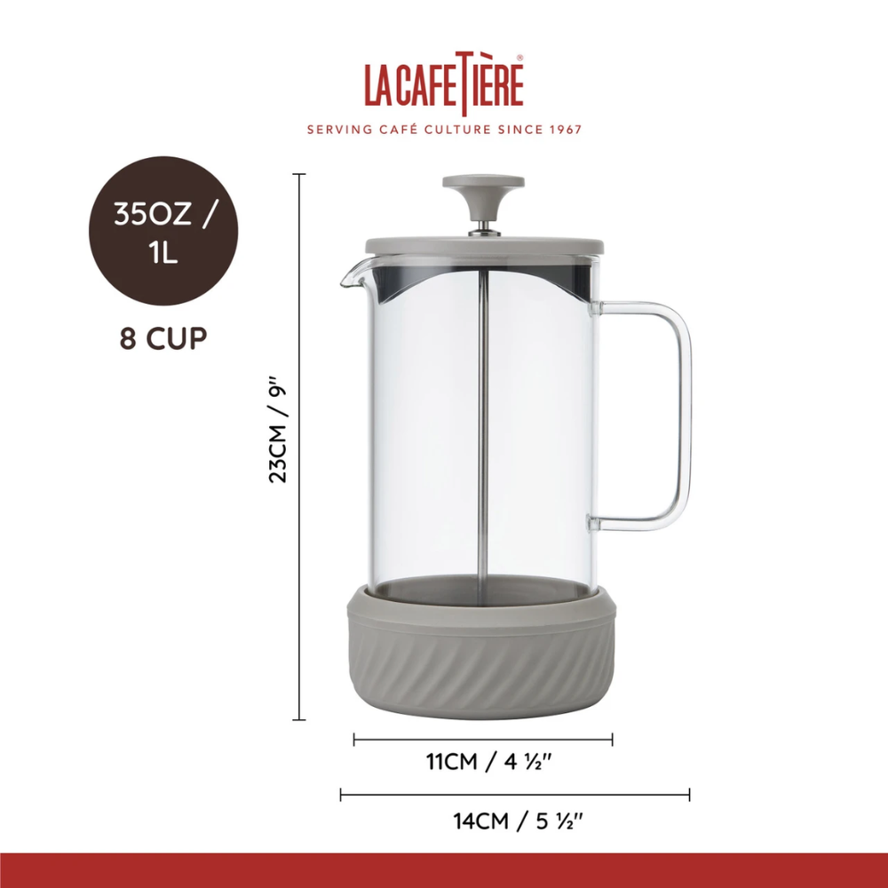 La Cafetière Zero 6 Cup Cafetiere Latte No Mess French Press 1L (3)