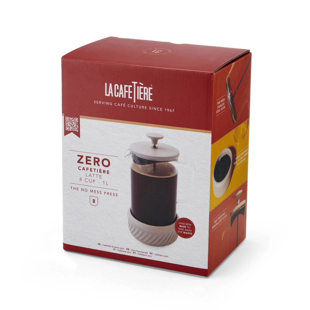 La Cafetière Zero 6 Cup Cafetiere Latte No Mess French Press 1L (5)