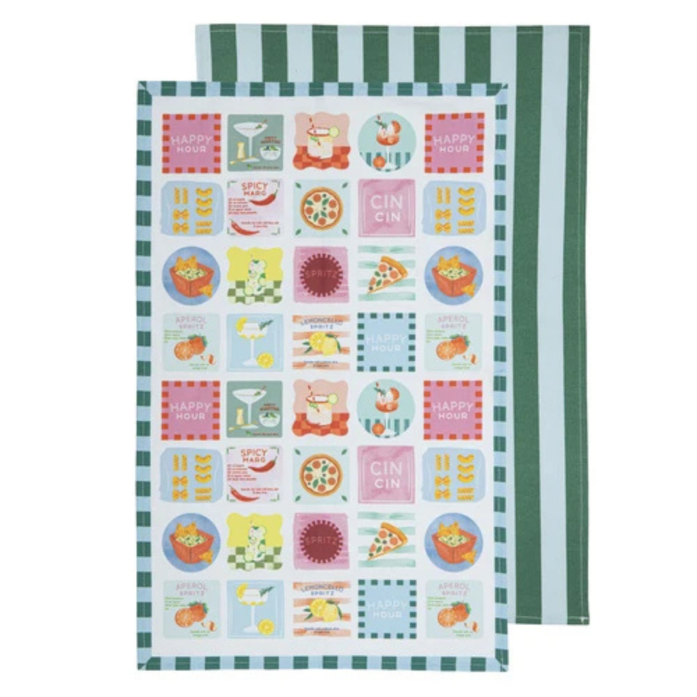 Ladelle Assorted Flavour Haven Kitchen Towel 2 Pack (2)