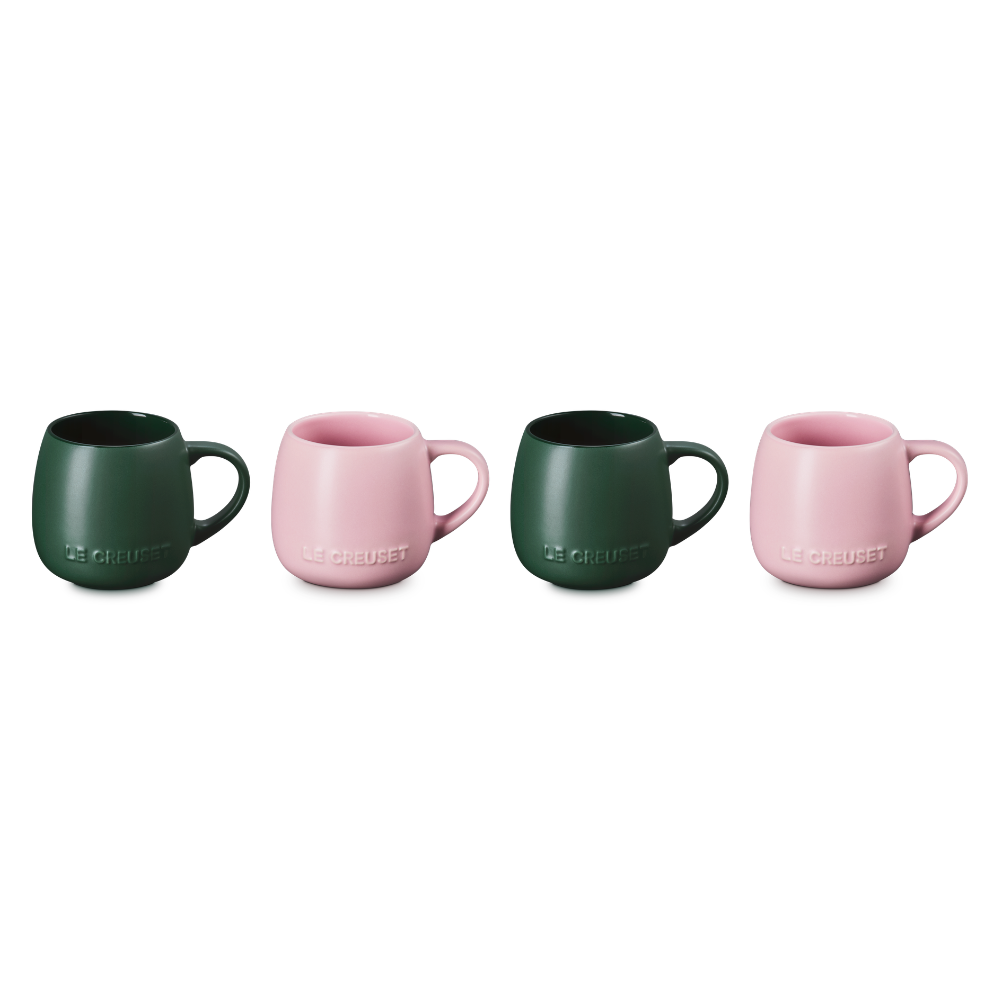 Le Creuset Stoneware Serenity Coupe Mug 320ml Set of 4 (4)
