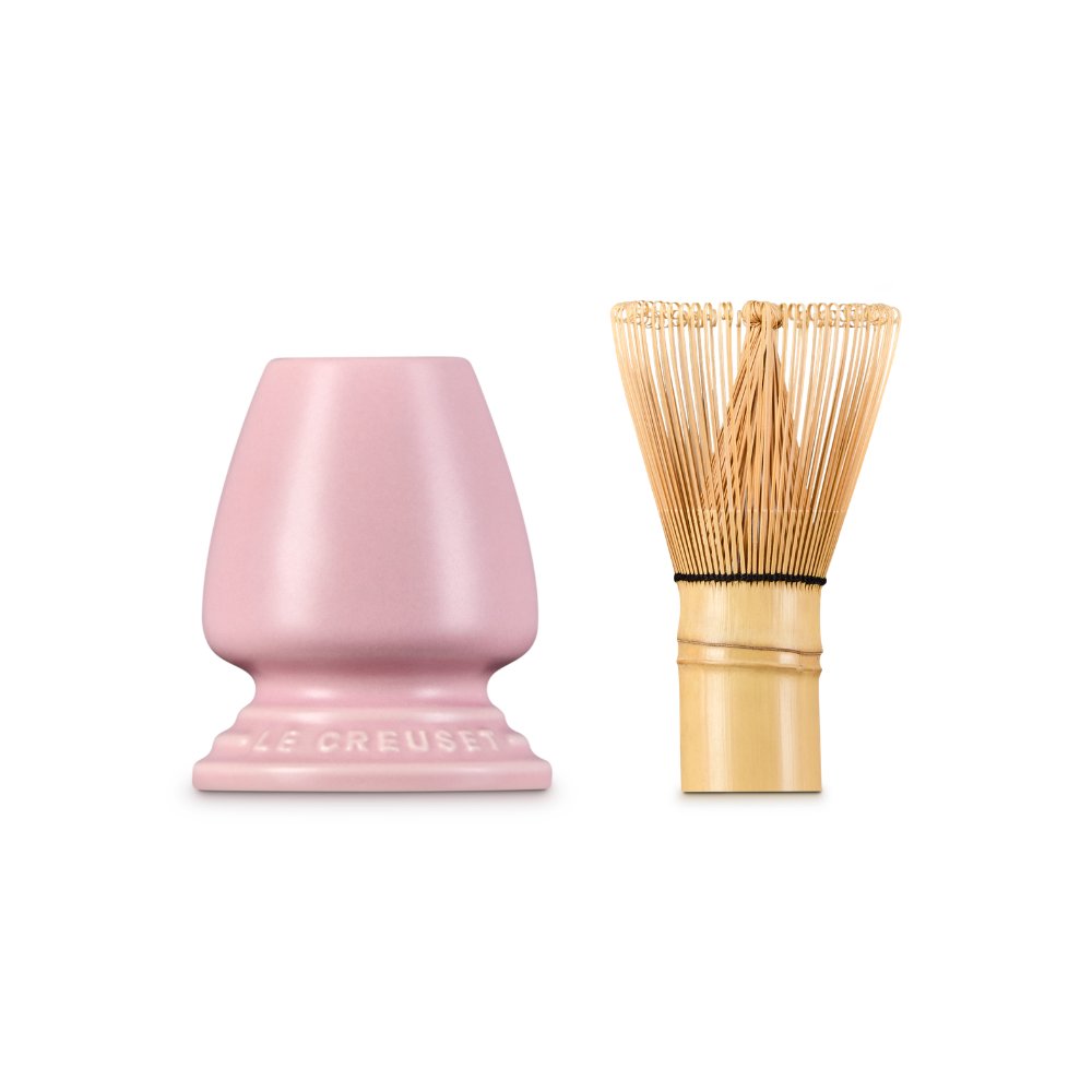 Le Creuset Stoneware Serenity Matcha Whisk & Stand Sugar Pink (1)