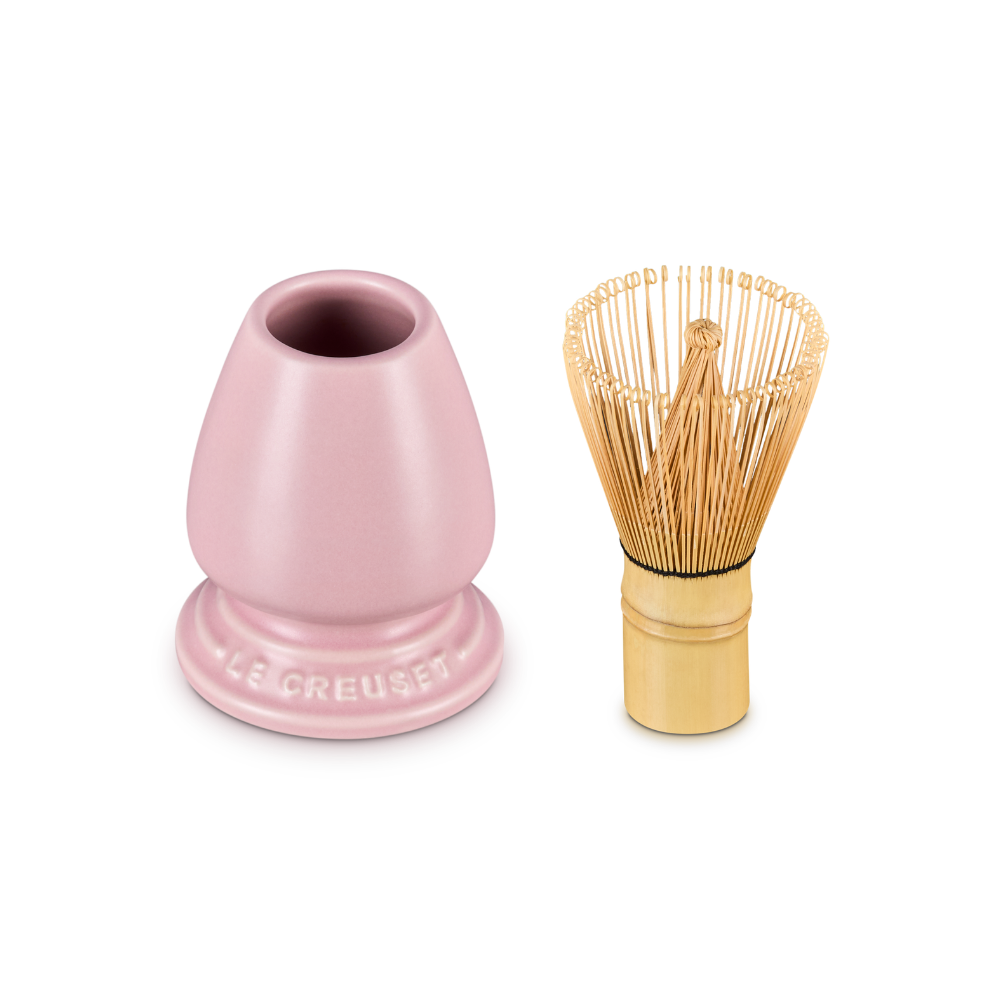 Le Creuset Stoneware Serenity Matcha Whisk & Stand Sugar Pink (2)