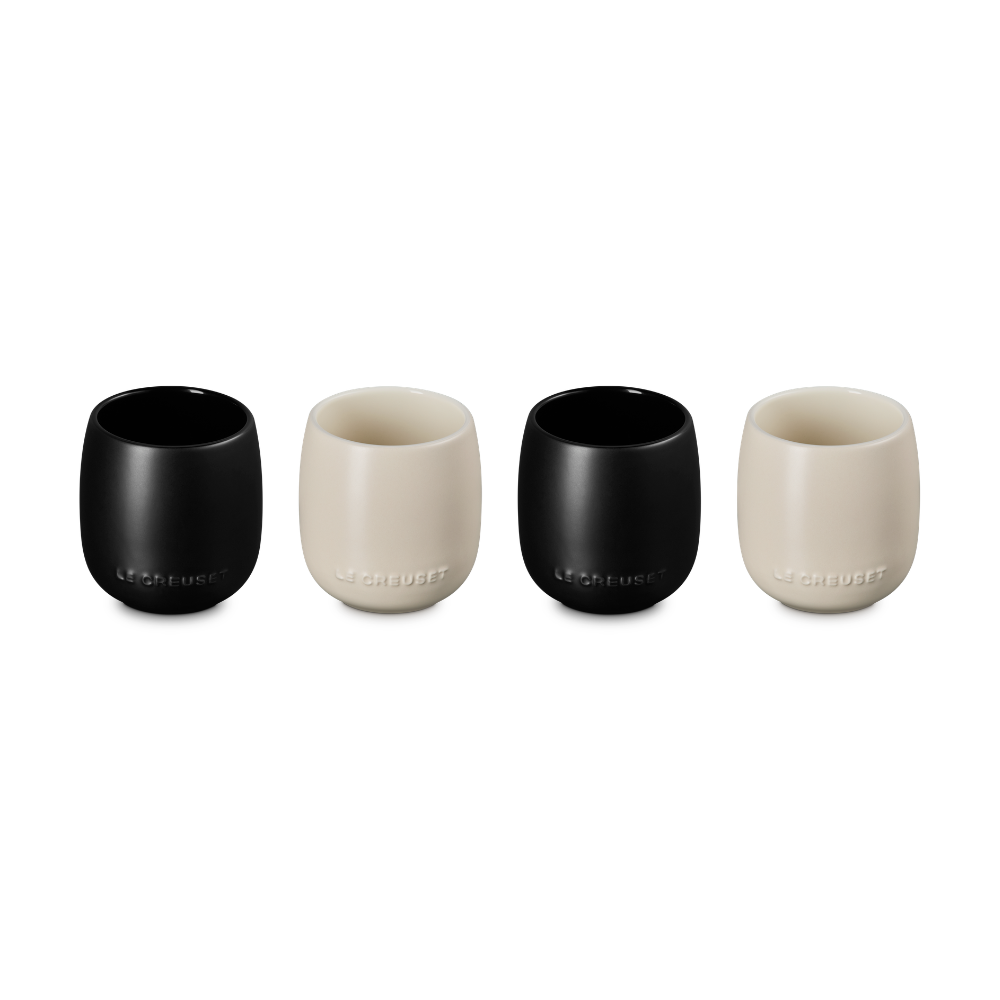 Le Creuset Stoneware Serenity Tumbler Mug Black & Brioche (1)