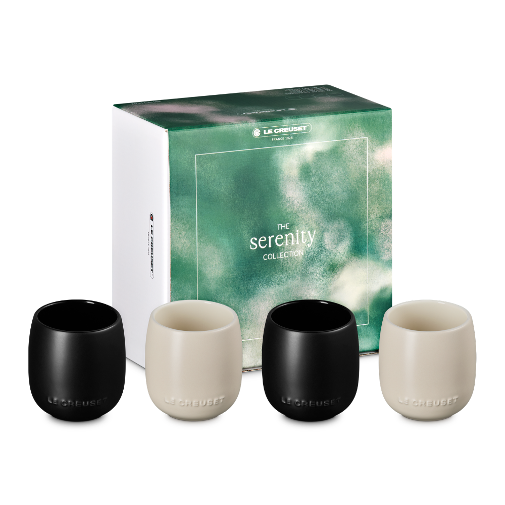 Le Creuset Stoneware Serenity Tumbler Mug Black & Brioche (4)