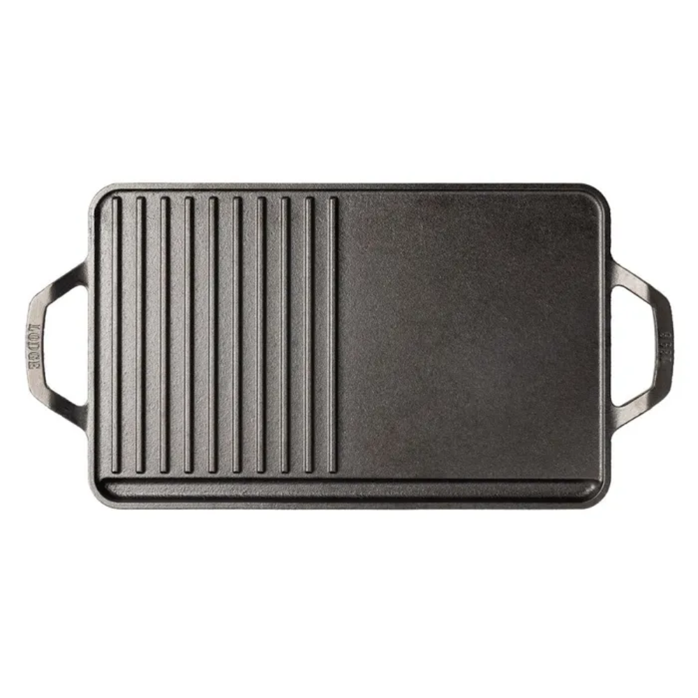 Lodge Chef Collection Cast Iron Grill Griddle 49x25cm (2)