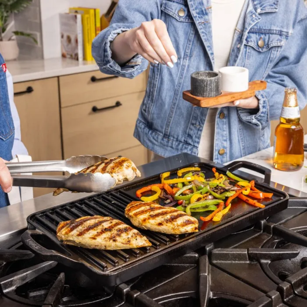 Lodge Chef Collection Cast Iron Grill Griddle 49x25cm (3)
