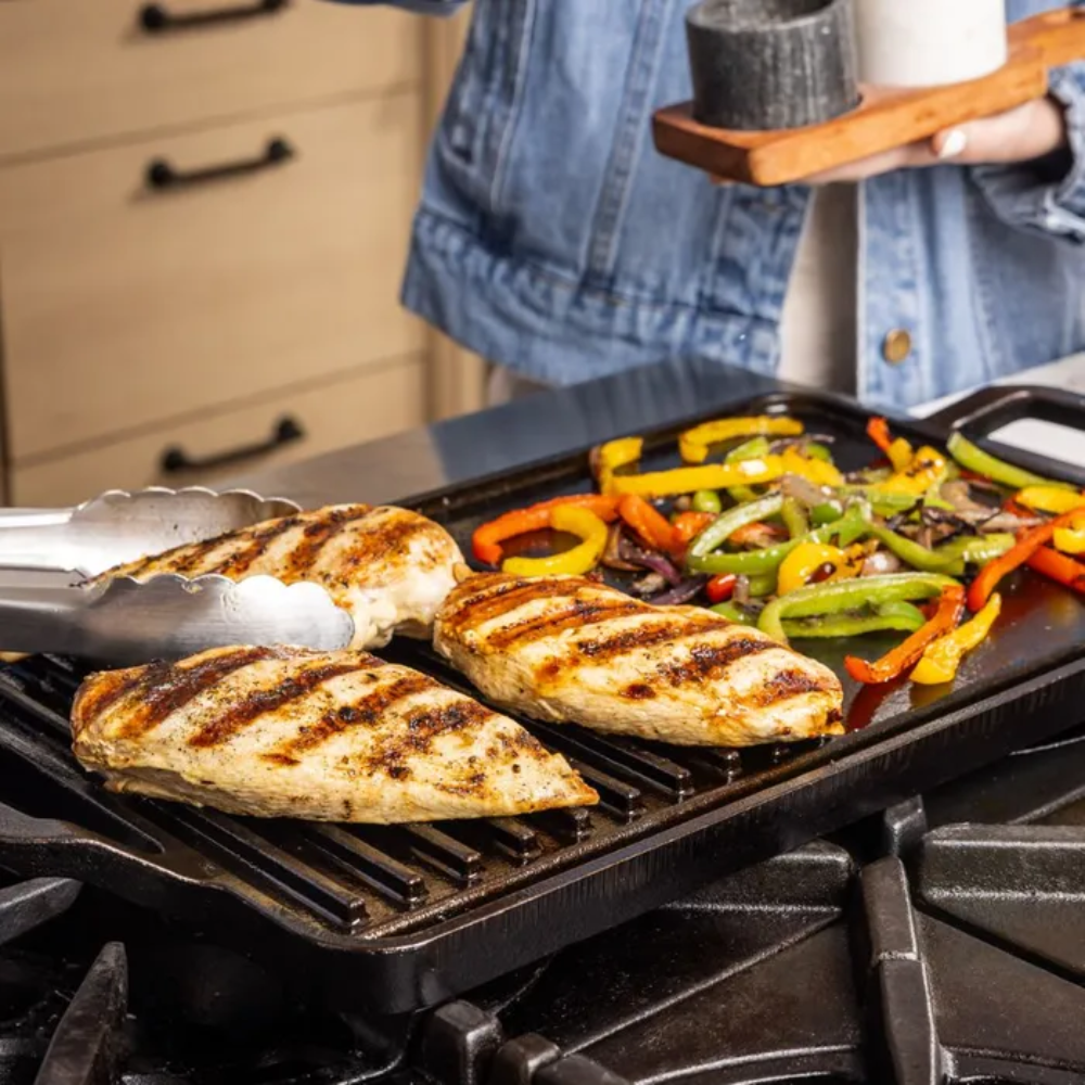 Lodge Chef Collection Cast Iron Grill Griddle 49x25cm (6)