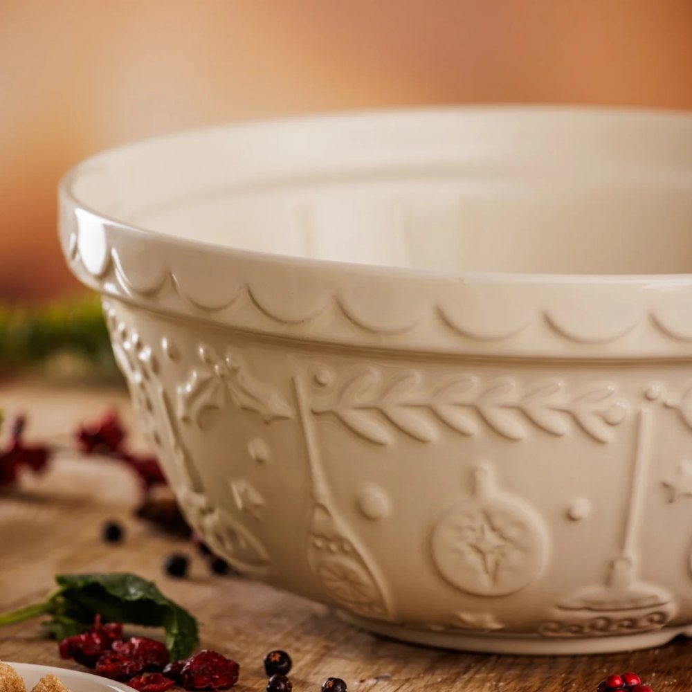 Mason Cash Deck the Halls Mixing Bowl Cream 26cm (3)