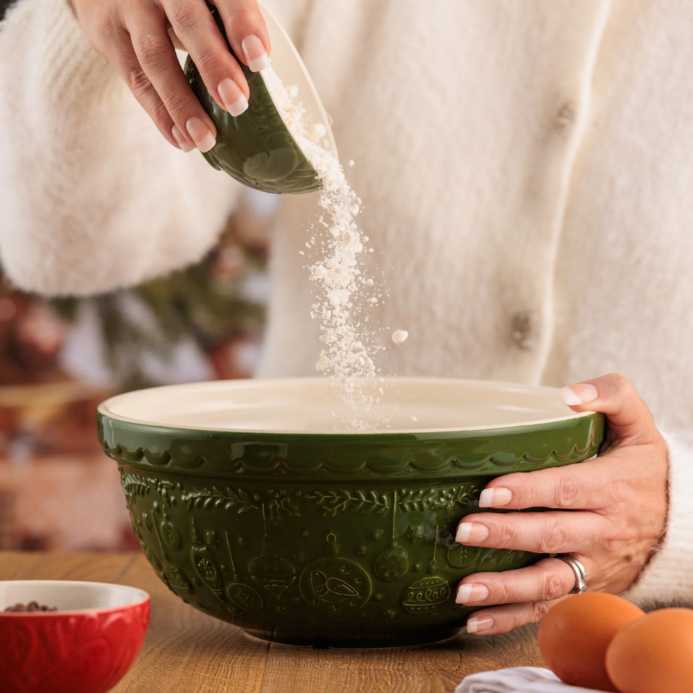 Mason Cash Deck the Halls Mixing Bowl Green 24cm (3)