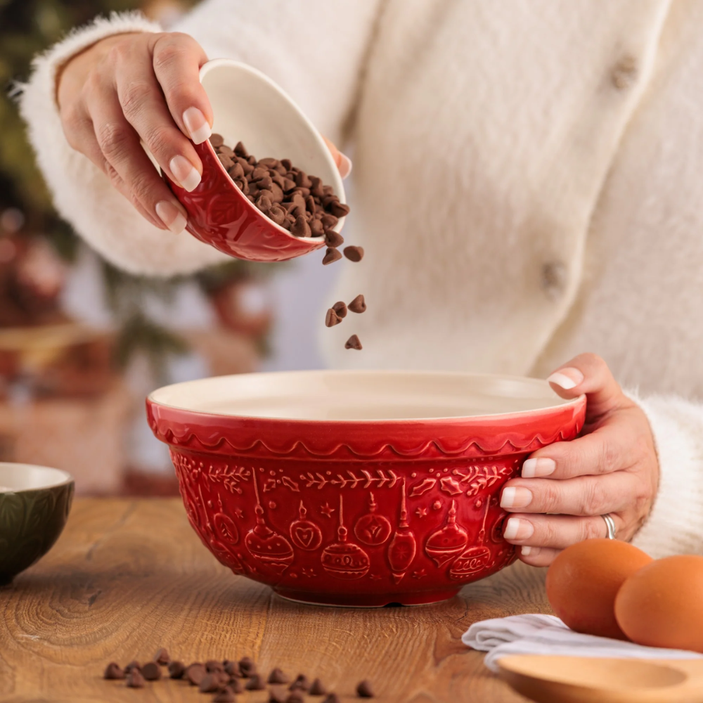 Mason Cash Deck the Halls Mixing Bowl Red 21cm (2)