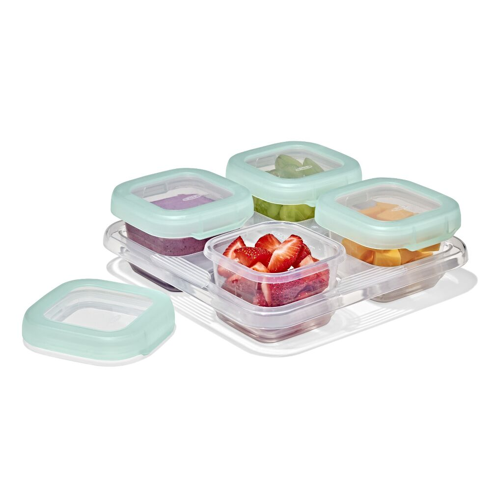 OXO TOT Baby Blocks Food Storage Containers Opal 120ml Set of 4 (1)