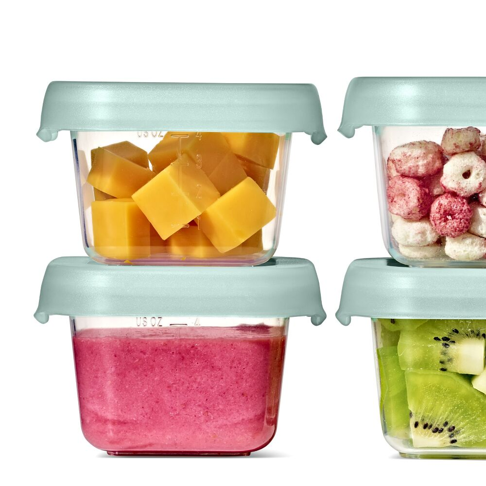 OXO TOT Baby Blocks Food Storage Containers Opal 120ml Set of 4 (5)