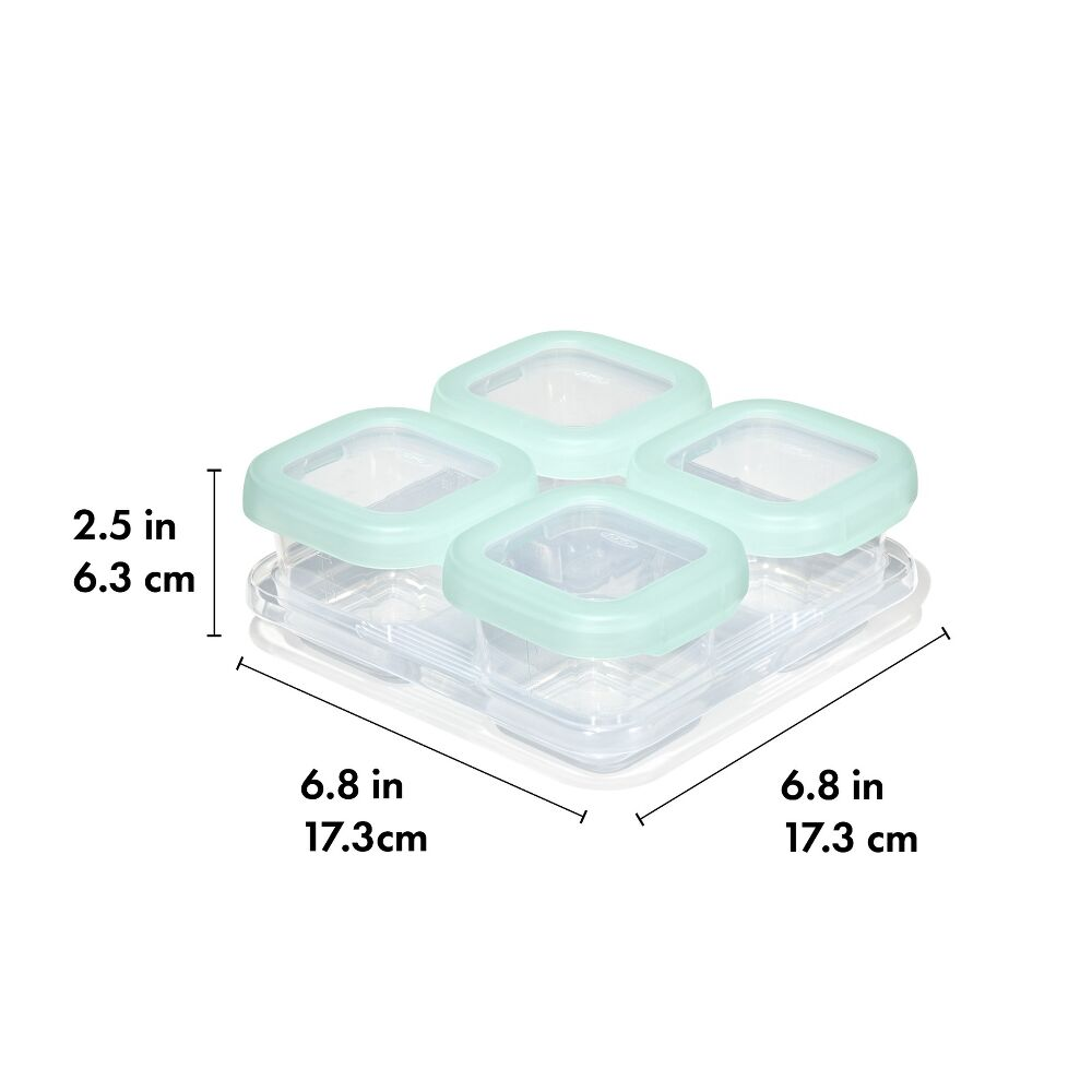 OXO TOT Baby Blocks Food Storage Containers Opal 120ml Set of 4 (8)