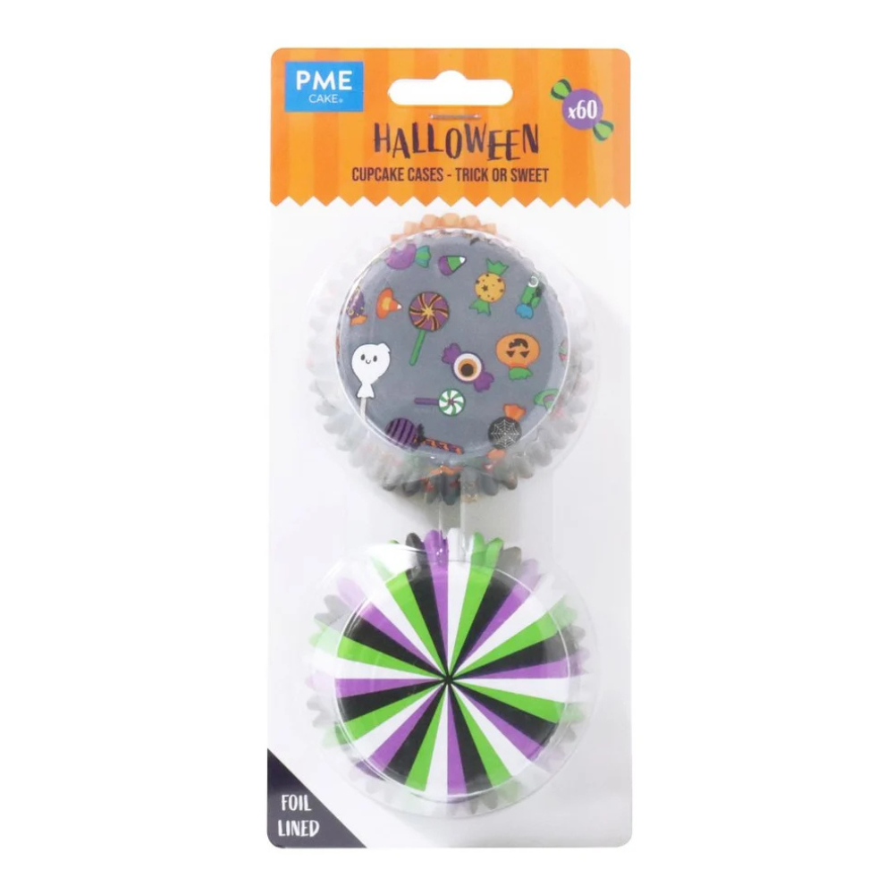 PME Foil-Lined Cupcake Cases Trick or Sweet Pack of 60 (1)