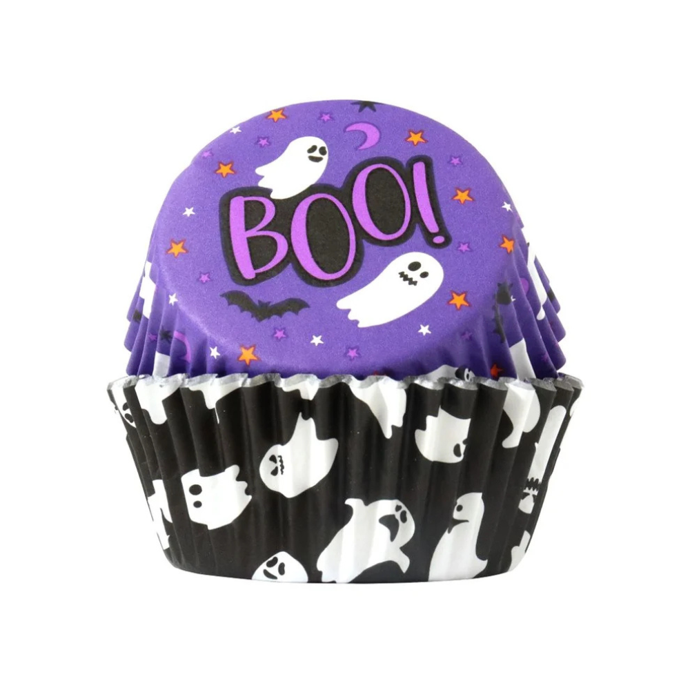 PME Foil-lined Cupcake Cases Spooky Ghosts Pack of 60 (1)
