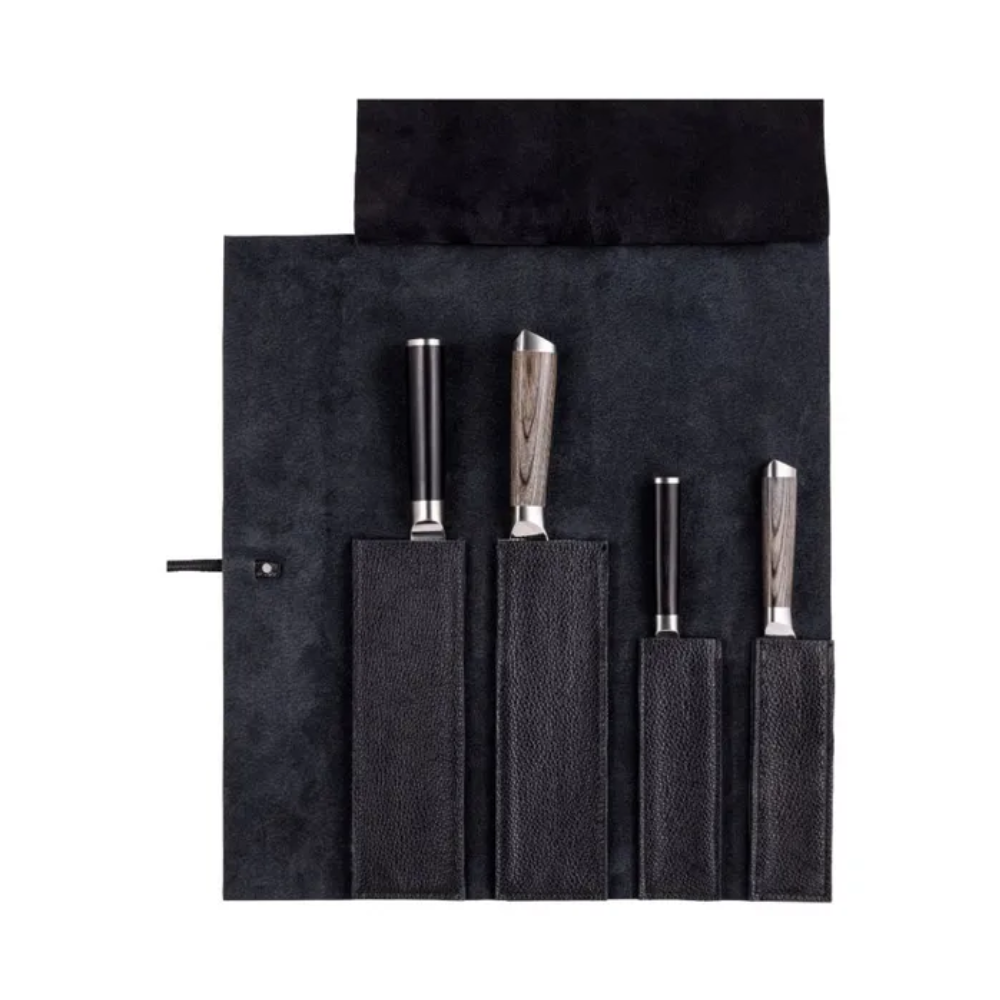 Shun Leather Knife Roll 4 Slot (2)
