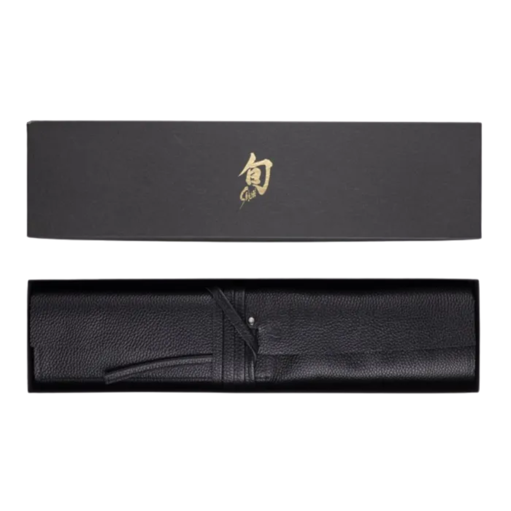 Shun Leather Knife Roll 4 Slot (4)