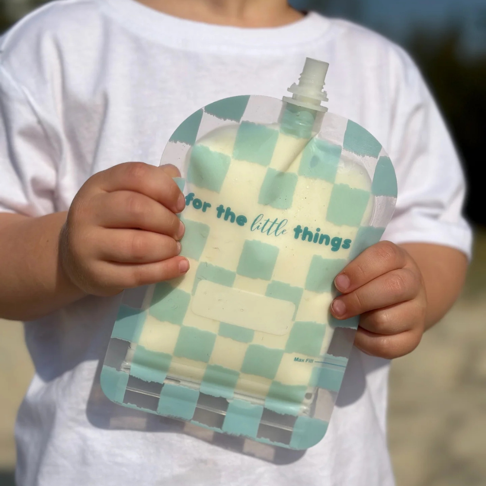 Sinchies Reusable Food Pouch 150ml Checkmate Bubblegum (2)