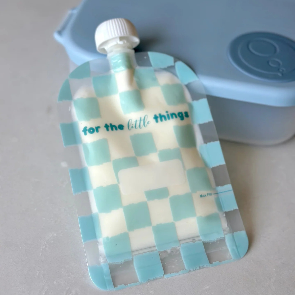 Sinchies Reusable Food Pouch 150ml Checkmate Bubblegum (3)